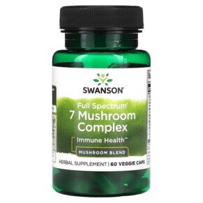 Swanson Full Spectrum 7 Mushroom Complex 60 Veggie Caps 087614115245