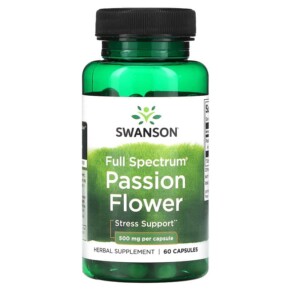 Swanson Full Spectrum Passion Flower 500 mg 60 Capsules 087614111438