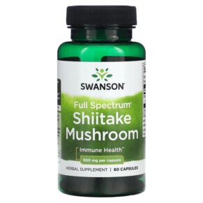 Swanson Full Spectrum Shiitake Mushroom 500 mg 60 Capsules 087614113395