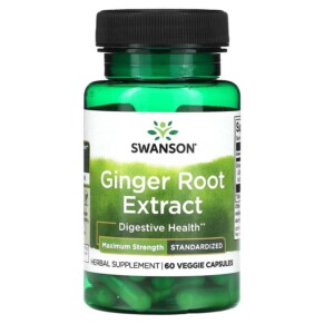 Swanson Ginger Root Extract 60 Veggie Capsules 087614142302