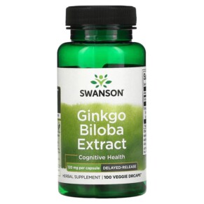 Swanson Ginkgo Biloba Extract 120 mg 100 Veggie DRcaps 087614020334