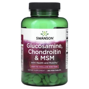 Swanson Glucosamine Chondroitin & MSM 360 Mini Tablets 087614111384