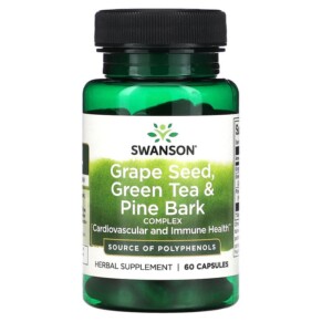 Swanson Grape Seed Green Tea & Pine Bark Complex 60 Capsules 087614110240