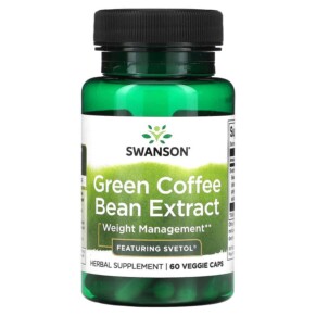 Swanson Green Coffee Bean Extract 60 Veggie Caps 087614040608