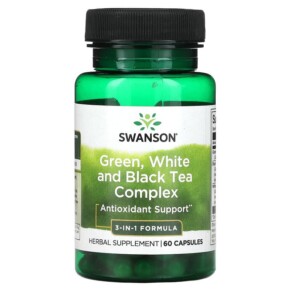 Swanson Green White and Black Tea Complex 60 Capsules 087614113517