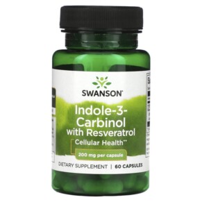 Swanson Indole-3-Carbinol with Resveratrol 200 mg 60 Capsules 087614023151