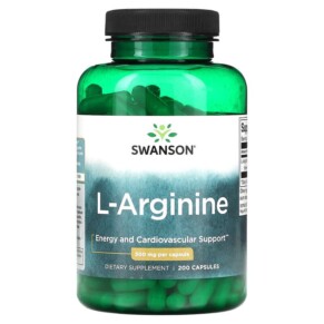 Swanson L-Arginine 500 mg 200 Capsules 087614019352