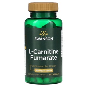 Swanson L-Carnitine Fumarate 450 mg 60 Capsules 087614210476