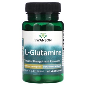Swanson L-Glutamine 500 mg 60 Veggie Caps 087614024554