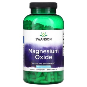 Swanson Magnesium Oxide 200 mg 500 Capsules 087614011974
