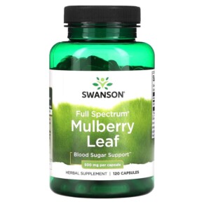 Swanson Mulberry Leaf 500 mg 120 Capsules 087614110608