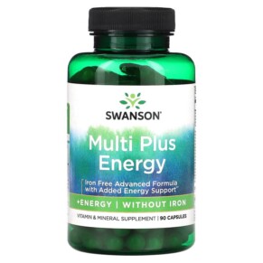 Swanson Multi without Iron +Energy 90 Capsules 087614018348
