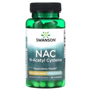 Swanson NAC N-Acetyl Cysteine 1.000 mg 60 Capsules 087614118420