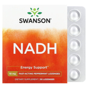 Swanson NADH Peppermint 10 mg 30 Lozenges 087614023748