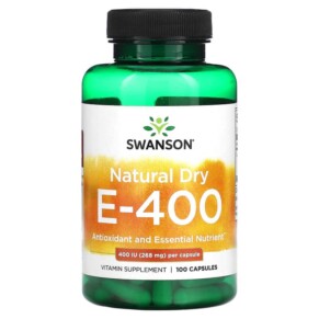Swanson Natural Dry E-400 268 mg (400 IU) 100 Capsules 087614011318