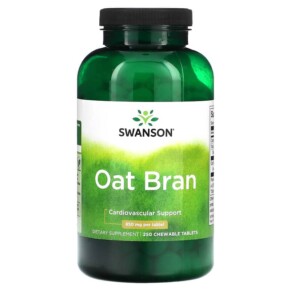 Swanson Oat Bran 850 mg 250 Chewable Tablets 087614018430