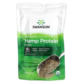 Swanson Organic Hemp Protein Powder Unflavored 15 oz (425 g) 087614241166