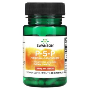 Swanson P-5-P Pyridoxal-5-Phosphate 20 mg 60 Capsules 087614117096