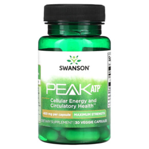 Swanson Peak ATP Maximum Strength 400 mg 30 Veggie Capsules 087614029467