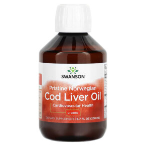 Swanson Pristine Norwegian Cod Liver Oil Liquid 6.7 fl oz (200 ml) 087614170817