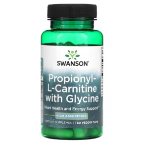 Swanson Propionyl-L-Carnitine with Glycine 60 Veggie Caps 087614210605