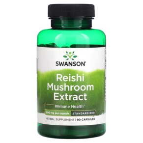 Swanson Reishi Mushroom Extract Standardized 500 mg 90 Capsules 087614141435