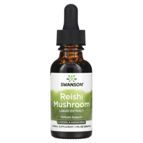 Swanson Reishi Mushroom Liquid Extract Alcohol & Sugar Free 1 fl oz (29.6 ml) 087614111773