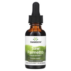 Swanson Saw Palmetto Liquid Extract Alcohol & Sugar Free 1 fl oz (29.6 ml) 087614112183