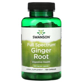 Swanson Spectrum Ginger Root 540 mg 100 Capsules 087614015354