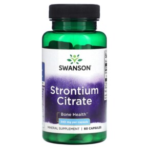 Swanson Strontium Citrate 340 mg 60 Capsules 087614111957