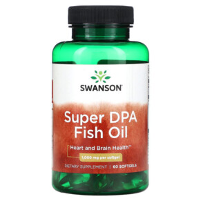 Swanson Super DPA Fish Oil 1.000 mg 60 Softgels 087614170640