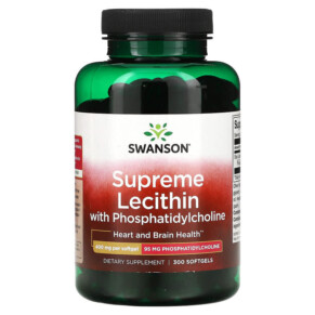 Swanson Supreme Lecithin with Phosphatidylcholine 400 mg 300 Softgels 087614117034
