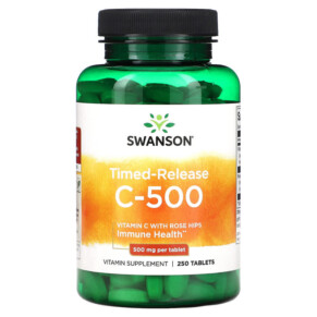 Swanson Timed-Release C-500 500 mg 250 Tablets 087614010946