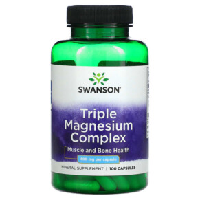 Swanson Triple Magnesium Complex 400 mg 100 Capsules 087614018089