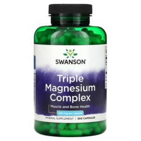Swanson Triple Magnesium Complex 400 mg 300 Capsules 087614110790