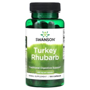 Swanson Turkey Rhubarb 500 mg 100 Capsules 087614110400