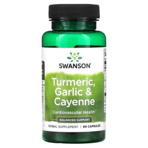 Swanson Turmeric Garlic & Cayenne 60 Capsules 087614115757