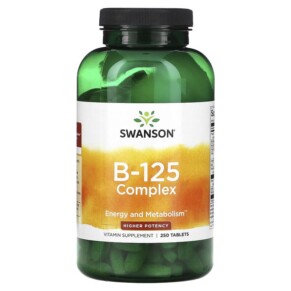 Swanson Vitamin B-125 Complex High Potency 250 Tablets 087614116891