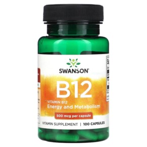 Swanson Vitamin B12 500 mg 100 Capsules 087614010304