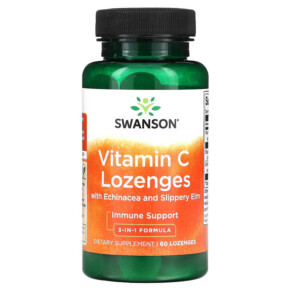 Swanson Vitamin C Lozenges with Echinacea and Slippery Elm 60 Lozenges 087614115474