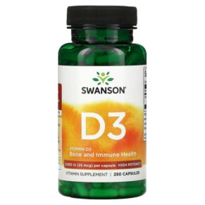 Swanson Vitamin D3 1.000 IU 250 Capsules 087614110301