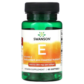 Swanson Vitamin E 180 mg (400 IU) 60 Softgels 087614114385