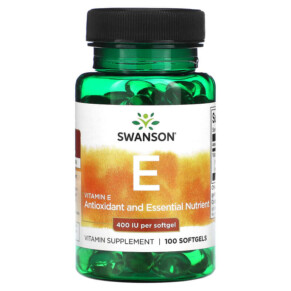 Swanson Vitamin E 400 IU 100 Softgels 087614011400