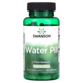 Swanson Water Pill 2-In-1 Formula 120 Capsules 087614022215