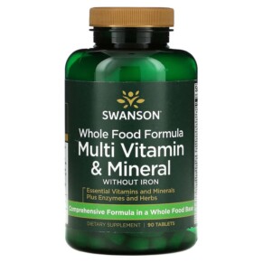 Swanson Whole Food Formula Multi Vitamin & Mineral 90 Tablets 087614021522