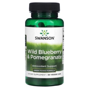 Swanson Wild Blueberry & Pomegranate 60 Veggie Caps 087614060804