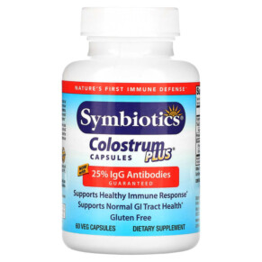 Symbiotics Colostrum Plus 60 Veg Capsules 647303040113