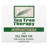 Tea Tree Therapy Suppositories with Tea Tree Oil for Vaginal Hygiene 6 Suppositories 637792606068