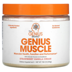 The Genius Brand Genius Muscle Strawberry Vanilla Cream 7.55 oz (214 g) 850098008187
