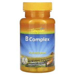 Thompson B Complex Plus Rice Bran 60 Tablets 031315195259